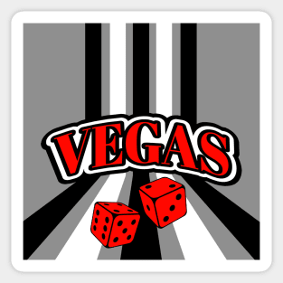 VEGAS Vacation Roll Of The Dice Red Sticker